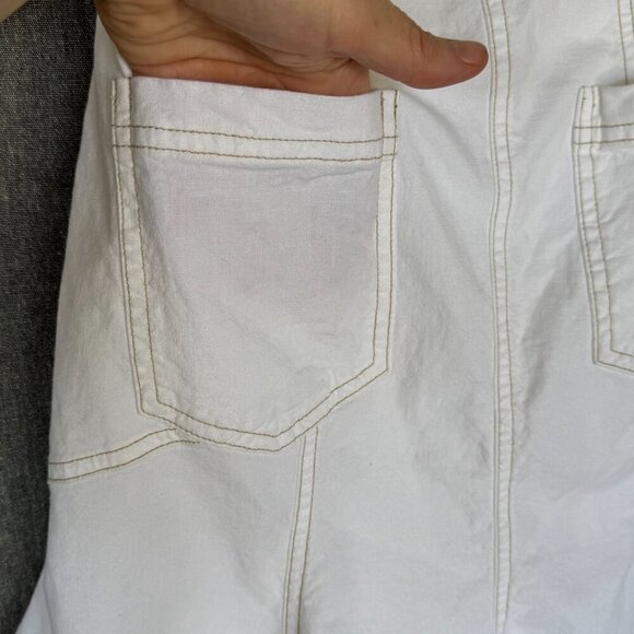 BDG UO Structured Drop Waist Strapless Ivory Tennis Preppy Mini Dress Size Small - Picture 4 of 14